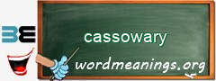 WordMeaning blackboard for cassowary
